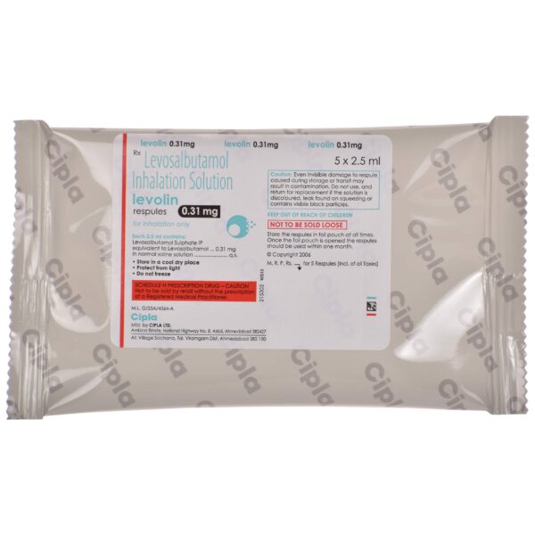 Levolin Respules 0.31 Mg (Levosalbutamol)