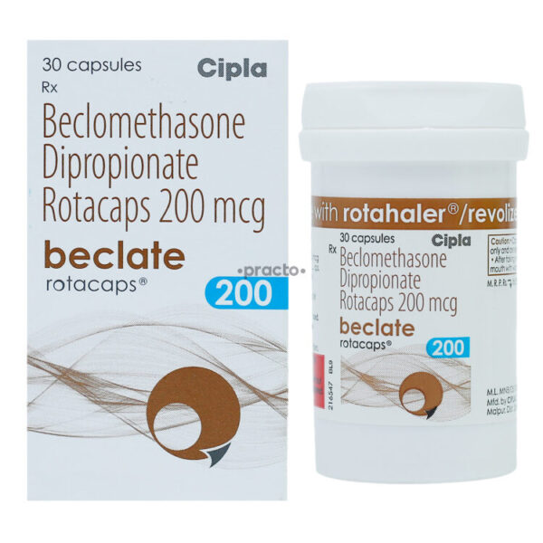 Beclate Rotacaps 200 Mcg (Beclomethasone)