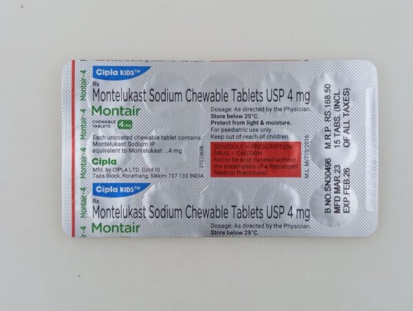 Montair Chewable 4 Mg (Montelukast)