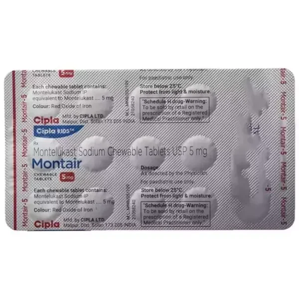 Montair Chewable 5 Mg (Montelukast)